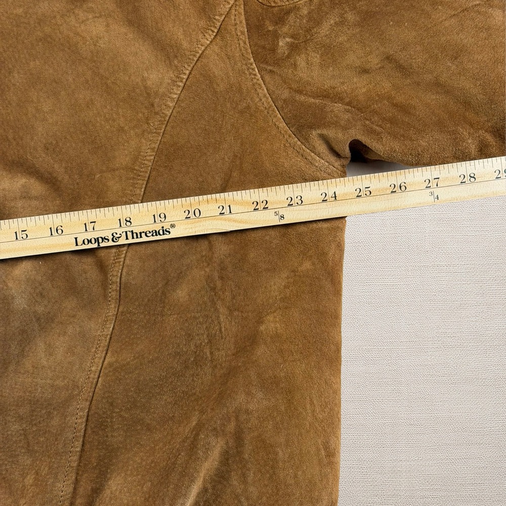 Wilson's Leather Men's Brown Bomber Jacket Large Lined Vintage - Picture 9 of 12